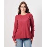 YES ZEE MAGLIA GIROCOLLO MORBIDA DA DONNA M052  RU00 c FUCSIA SCURO