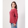 YES ZEE MAGLIA GIROCOLLO MORBIDA DA DONNA M052  RU00 c FUCSIA SCURO