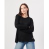 YES ZEE MAGLIA MORBIDA GIROCOLLO DA DONNA M052  RU00 c NERO