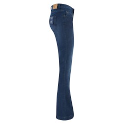 YES ZEE JEANS A ZAMPA DA DONNA TIPO 5 TASCHE FLARE P309  X997 c STONE