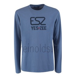 YES ZEE T-SHIRT UOMO GIROCOLLO CON LOGO RICAMATO DAVANTI ART. T827  SE02 c AVIO