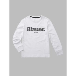 BLAUER T SHIRT A MANICHE...