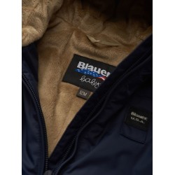 BLAUER GIUBBINO DA NEONATO CON INTERNO IN ECOPELLICCIA 24WBBXC02551 006007 c 888 BLU EDITH BABY