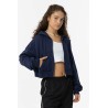 Felpa corta con zip e cappuccio da ragazza - donna 10056983 Caramelo_1 790 c