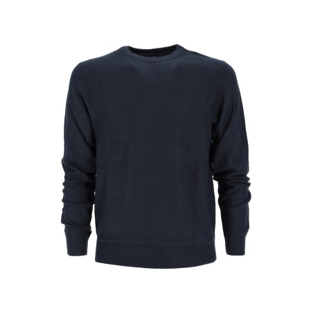 YES ZEE MAGLIA DA UOMO GIROCOLLO IN FILATO LAVORATO M869 MY00 c BLU NAVY 