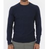 Maglione leggero girocollo classico in total blu navy con maniche raglan. M866  MZ00   c BLU NAVY