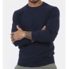 Maglione leggero girocollo classico in total blu navy con maniche raglan. M866  MZ00   c BLU NAVY