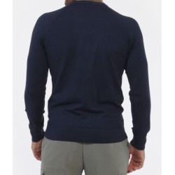 Maglione leggero girocollo classico in total blu navy con maniche raglan. M866  MZ00   c BLU NAVY