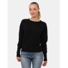 YES ZEE Maglione da donna classico di colore nero M051 RU00 c NERO