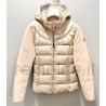 YES ZEE GIUBBINO DA DONNA TRAPUNTATO CON FINTO GILET E CAPPUCCIO STACCABILE J045 M800 c BEIGE