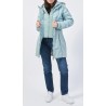 YES ZEE CAPPOTTO DA DONNA TRAPUNTATO CON FINTO GILET STACCABILE O003  M800 c VERDE ANTICO