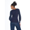 YES ZEE MAGLIA DA DONNA E RAGAZZA GIROCOLLO CON MANICHE A SBUFFO M062 BG00 c BLU NAVY