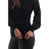 YES ZEE MAGLIA DA DONNA E RAGAZZA GIROCOLLO CON MANICHE A SBUFFO M062 BG00 c NERO