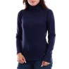 YES ZEE MAGLIA DA DONNA DOLCEVITA CON MANICHE A SBUFFO M038 RU00 c BLU NAVY