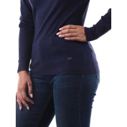 YES ZEE MAGLIA DA DONNA DOLCEVITA CON MANICHE A SBUFFO M038 RU00 c BLU NAVY