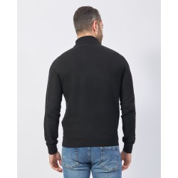 YES ZEE MAGLIA DA UOMO E RAGAZZO DOLCEVITA CON TESSUTO LAVORATO M868 MY00 c NERO