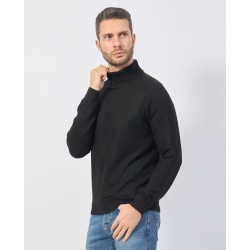 YES ZEE MAGLIA DA UOMO E RAGAZZO DOLCEVITA CON TESSUTO LAVORATO M868 MY00 c NERO