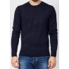 YES ZEE Maglia da uomo a maniche lunghe con scollo rotondo M835  MR00   c BLU NAVY