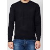 YES ZEE Maglia da uomo a maniche lunghe con scollo rotondo M835  MR00   c NERO