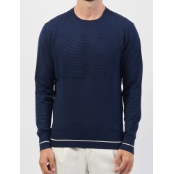 YES ZEE MAGLIA LAVORATA DA UOMO E RAGAZZO GIROCOLLO M806 ML00 c BLU NAVY