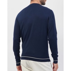 YES ZEE MAGLIA LAVORATA DA UOMO E RAGAZZO GIROCOLLO M806 ML00 c BLU NAVY