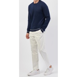 YES ZEE MAGLIA LAVORATA DA UOMO E RAGAZZO GIROCOLLO M806 ML00 c BLU NAVY