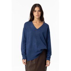 Maglione con collo a V da donna c Juca_3 790 Dark Navy